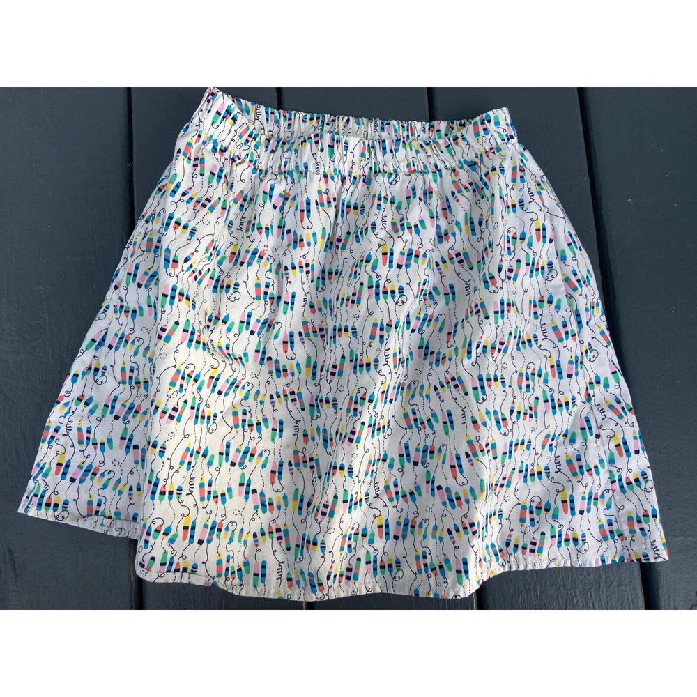 Lilly‎ Pulitzer Callie Mini Skirt Women's XS Oh Buoy Fishing Lure Ruffle Elastic